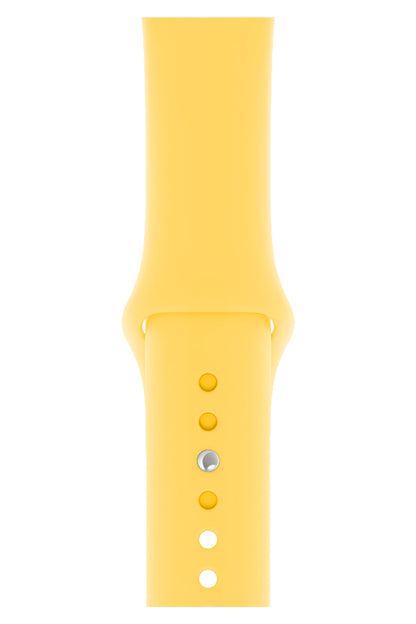 Apple Watch Uyumlu Silikon Spor Kordon Pastel Sarı  bikordon