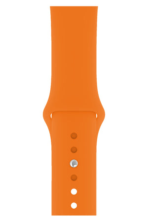 Apple Watch Uyumlu Silikon Spor Kordon Pastel Turuncu  bikordon