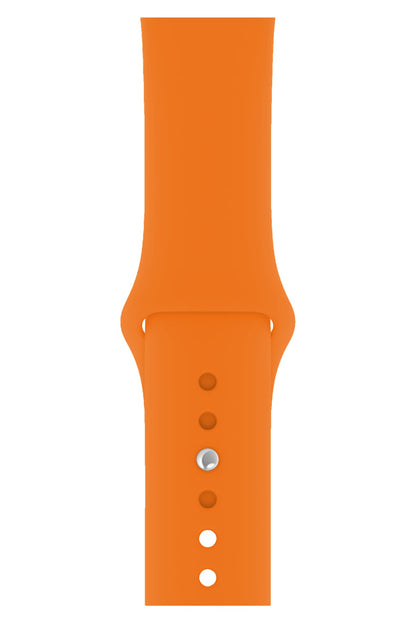 Apple Watch Uyumlu Silikon Spor Kordon Pastel Turuncu  bikordon