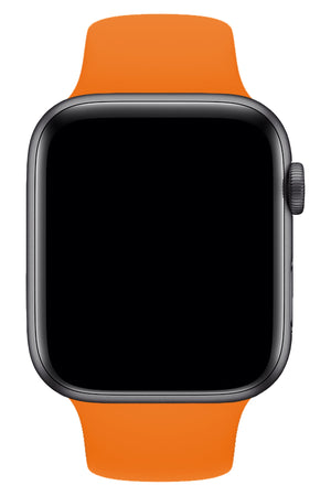 Apple Watch Uyumlu Silikon Spor Kordon Pastel Turuncu  bikordon