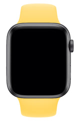 Apple Watch Uyumlu Silikon Spor Kordon Pastel Sarı