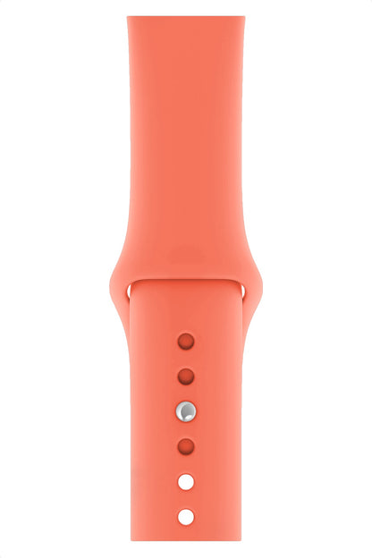 Apple Watch Compatible Silicone Sport Band Powder Orange 