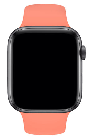 Apple Watch Compatible Silicone Sport Band Powder Orange 