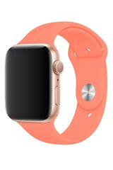 Apple Watch Uyumlu Silikon Spor Kordon Pudra Turuncu