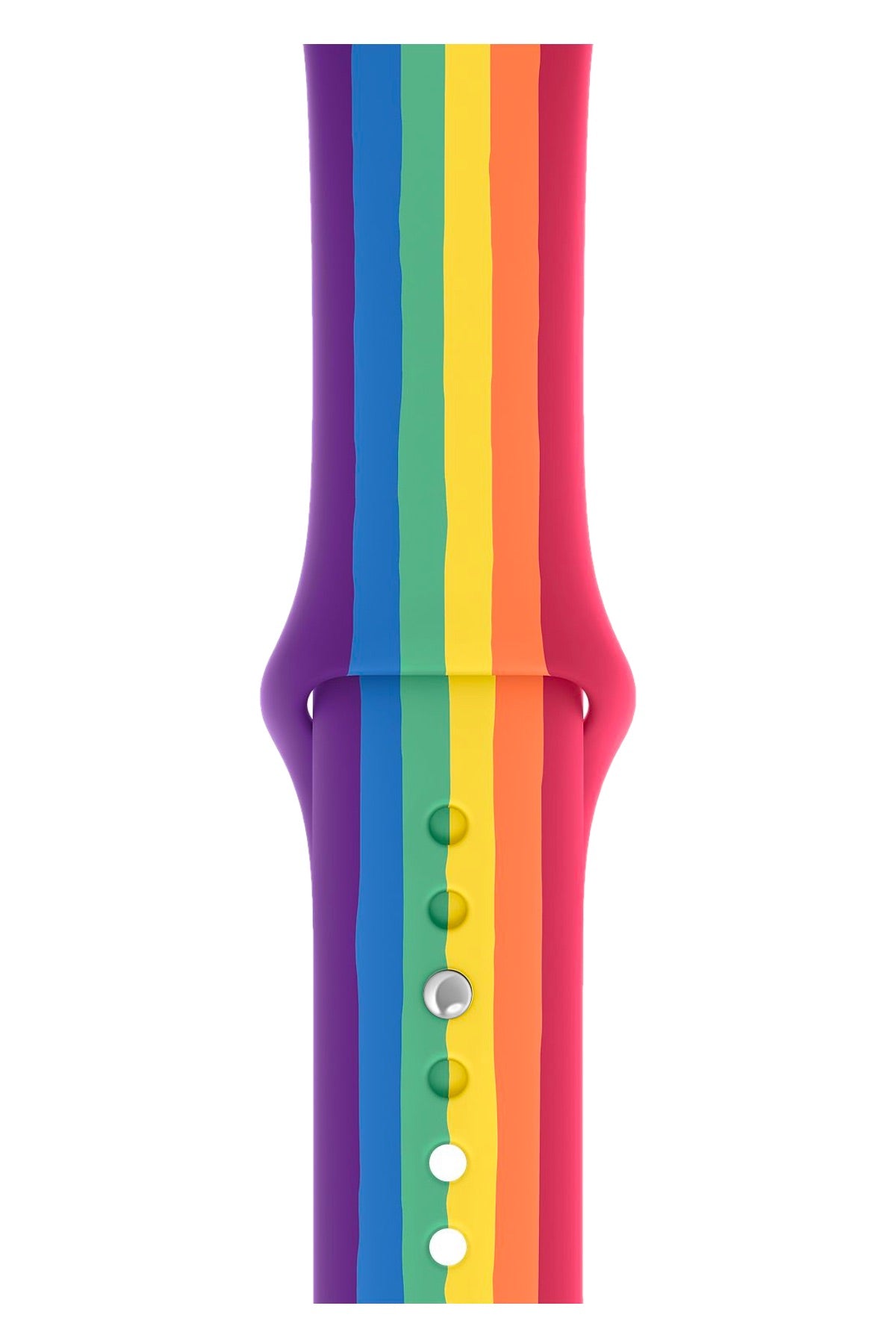 Apple Watch Compatible Silicone Sport Band Rainbow 