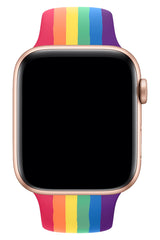 Apple Watch Uyumlu Silikon Spor Kordon Rainbow