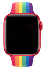 Apple Watch Uyumlu Silikon Spor Kordon Rainbow