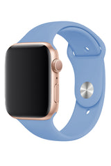 Apple Watch Uyumlu Silikon Spor Kordon Retro Mavi