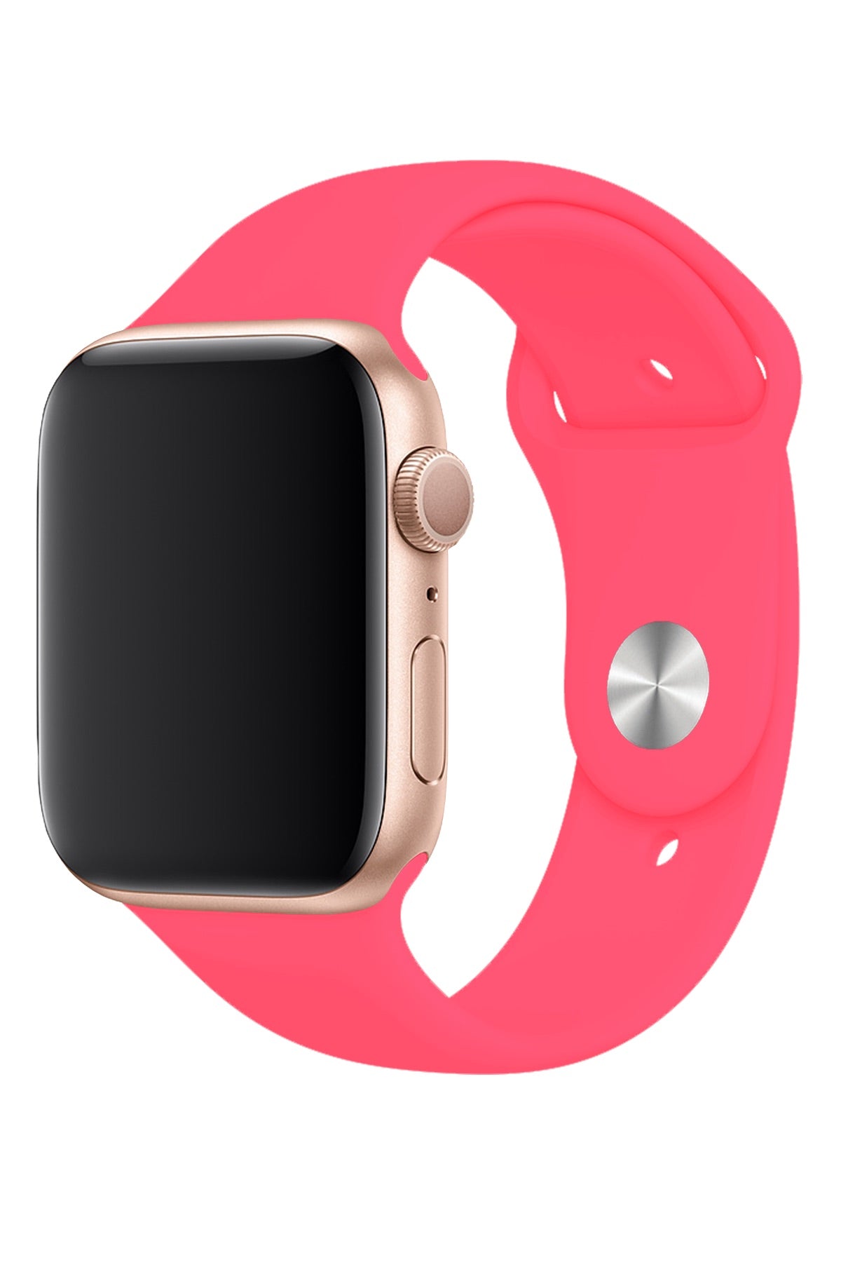 Apple Watch Uyumlu Silikon Spor Kordon Sakız Pembe  bikordon