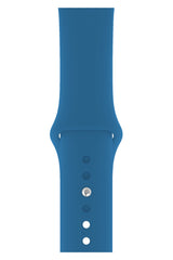 Apple Watch Uyumlu Silikon Spor Kordon Saks Mavi