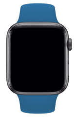 Apple Watch Uyumlu Silikon Spor Kordon Saks Mavi