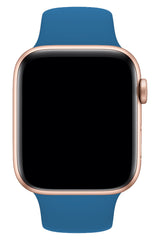 Apple Watch Uyumlu Silikon Spor Kordon Saks Mavi
