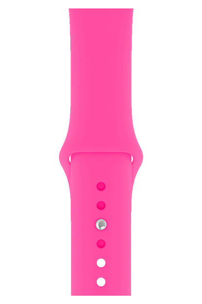 Apple Watch Uyumlu Silikon Spor Kordon Şeker Pembe  bikordon