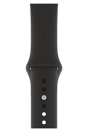 Apple Watch Uyumlu Silikon Spor Kordon Siyah  bikordon