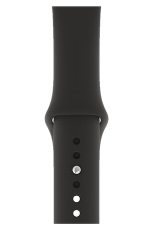 Apple Watch Compatible Silicone Sport Band Black 