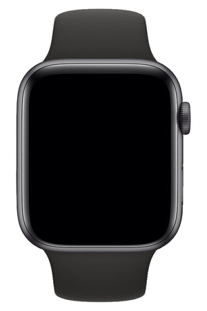 Apple Watch Uyumlu Silikon Spor Kordon Siyah  bikordon