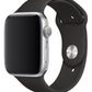 Apple Watch Uyumlu Silikon Spor Kordon Siyah  bikordon