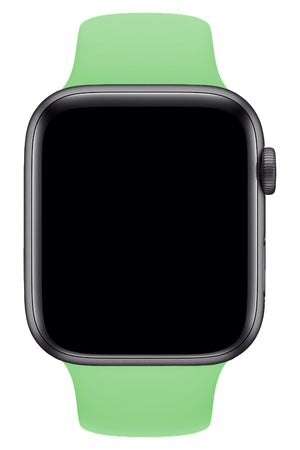 Apple Watch Compatible Silicone Sport Band Stone Green