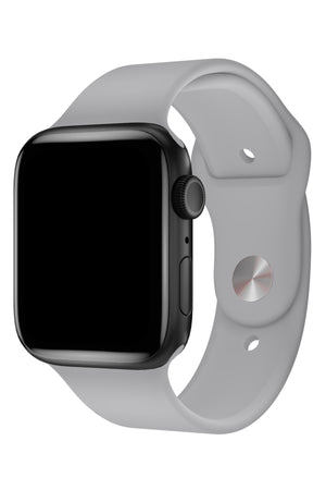 Apple Watch Uyumlu Silikon Spor Kordon Taupe Gri  bikordon