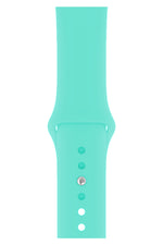 Apple Watch Uyumlu Silikon Spor Kordon Turkuaz  bikordon