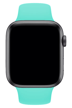 Apple Watch Uyumlu Silikon Spor Kordon Turkuaz  bikordon