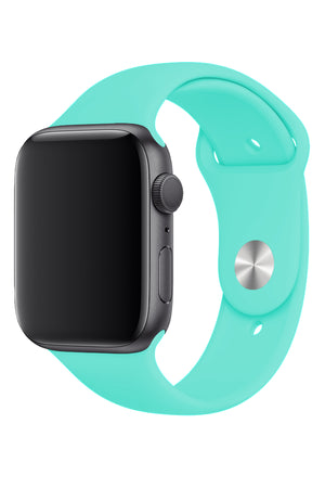 Apple Watch Uyumlu Silikon Spor Kordon Turkuaz  bikordon