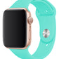 Apple Watch Uyumlu Silikon Spor Kordon Turkuaz  bikordon