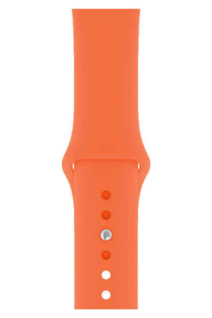 Apple Watch Uyumlu Silikon Spor Kordon Turuncu  bikordon