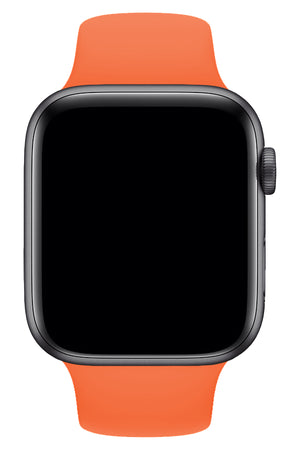 Apple Watch Uyumlu Silikon Spor Kordon Turuncu