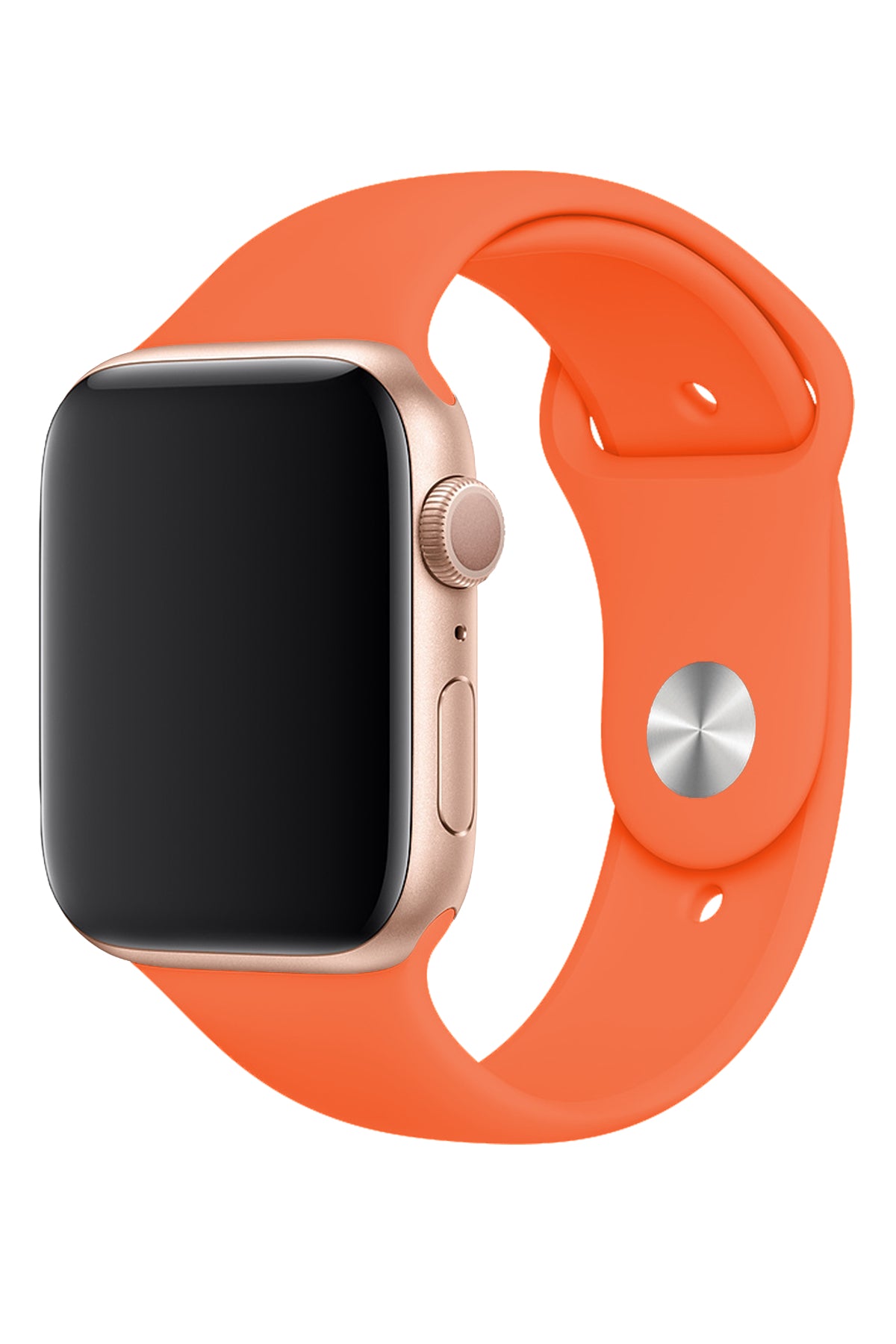 Apple Watch Uyumlu Silikon Spor Kordon Turuncu  bikordon