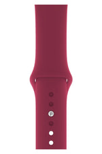 Apple Watch Uyumlu Silikon Spor Kordon Vişne  bikordon