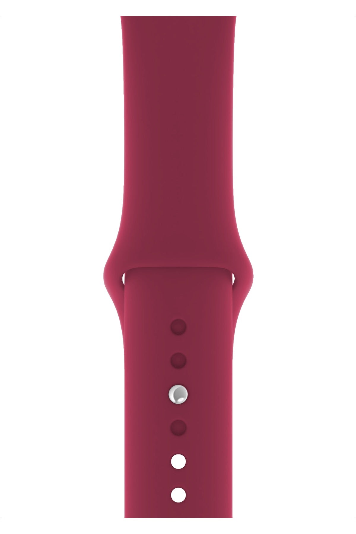 Apple Watch Uyumlu Silikon Spor Kordon Vişne  bikordon