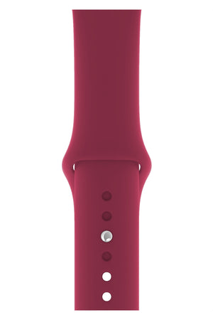 Apple Watch Uyumlu Silikon Spor Kordon Vişne  bikordon
