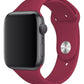 Apple Watch Uyumlu Silikon Spor Kordon Vişne  bikordon
