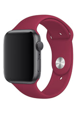 Apple Watch Uyumlu Silikon Spor Kordon Vişne
