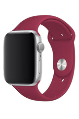 Apple Watch Uyumlu Silikon Spor Kordon Vişne