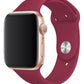Apple Watch Uyumlu Silikon Spor Kordon Vişne  bikordon