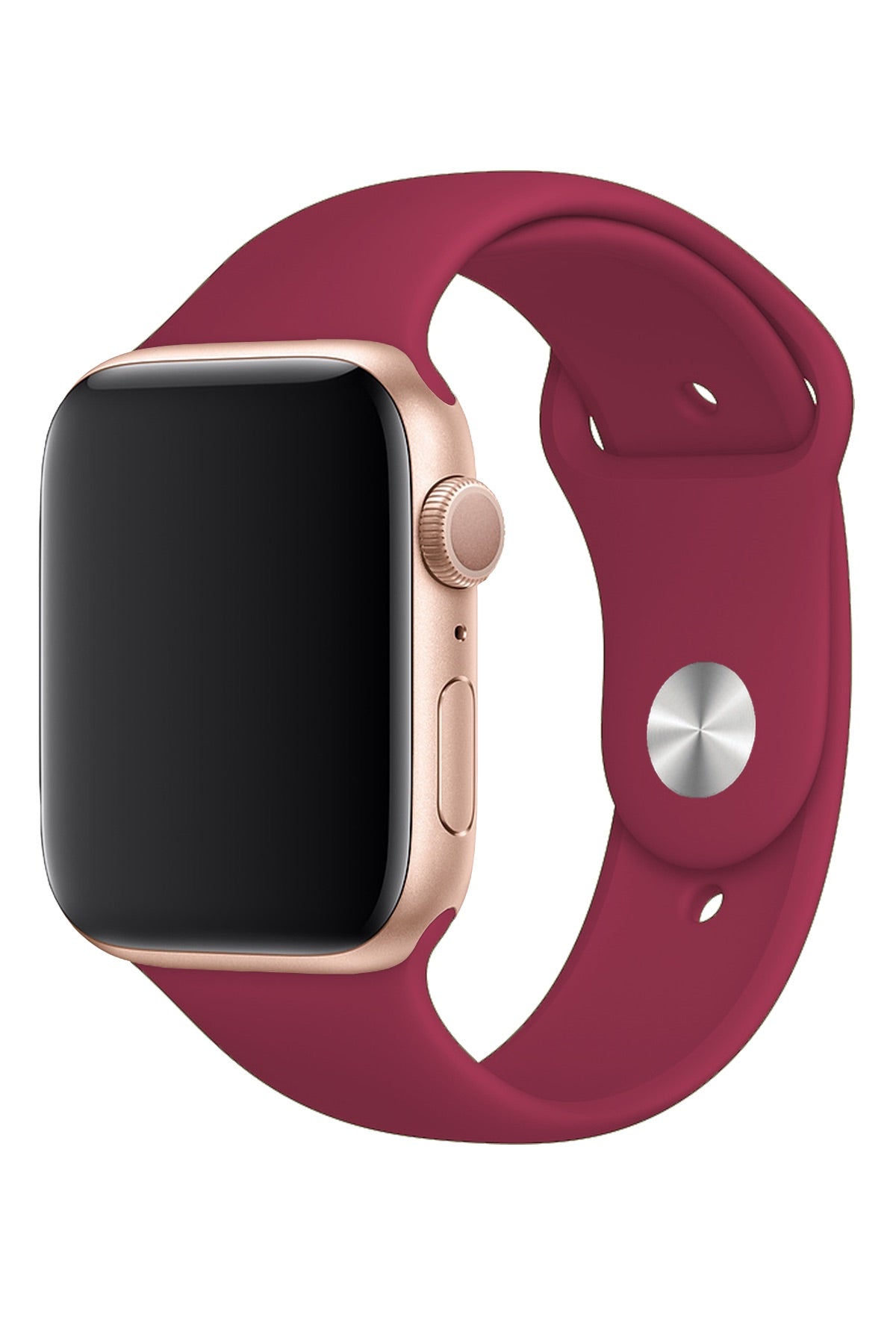 Apple Watch Uyumlu Silikon Spor Kordon Vişne  bikordon