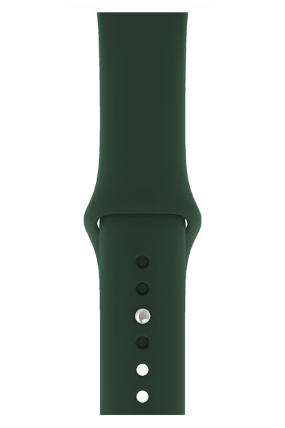 Apple Watch Uyumlu Silikon Spor Kordon Koyu Yeşil  bikordon