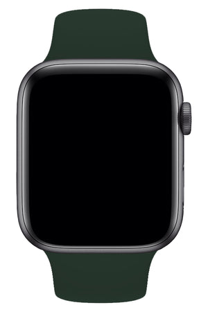 Apple Watch Compatible Silicone Sport Band Dark Green 