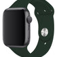 Apple Watch Uyumlu Silikon Spor Kordon Koyu Yeşil  bikordon