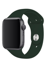 Apple Watch Compatible Silicone Sport Band Dark Green 
