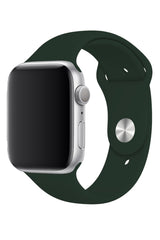 Apple Watch Compatible Silicone Sport Band Dark Green 