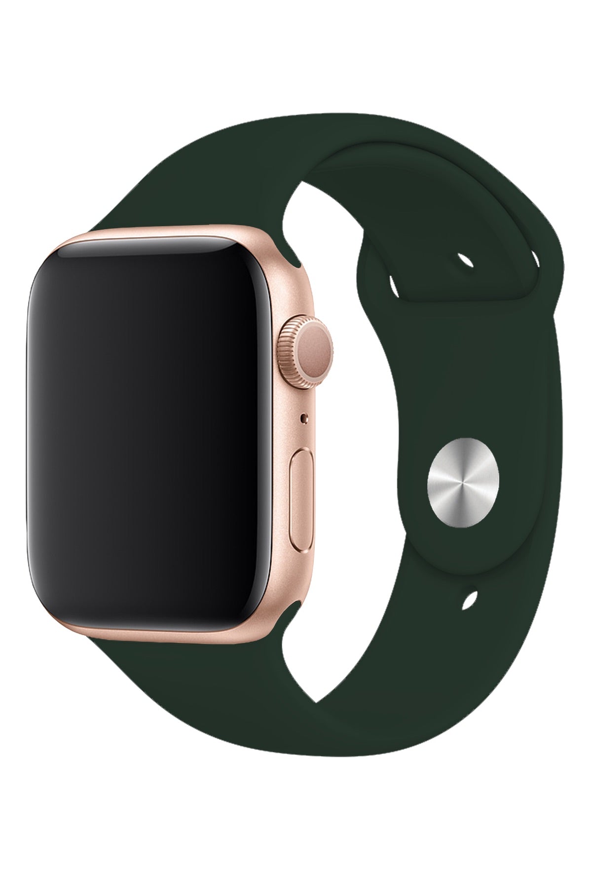 Apple Watch Uyumlu Silikon Spor Kordon Koyu Yeşil  bikordon