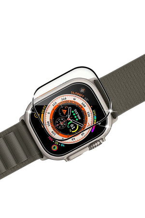 Apple Watch Ultra Uyumlu Ekran Koruyucu Full Yapışkanlı  bikordon