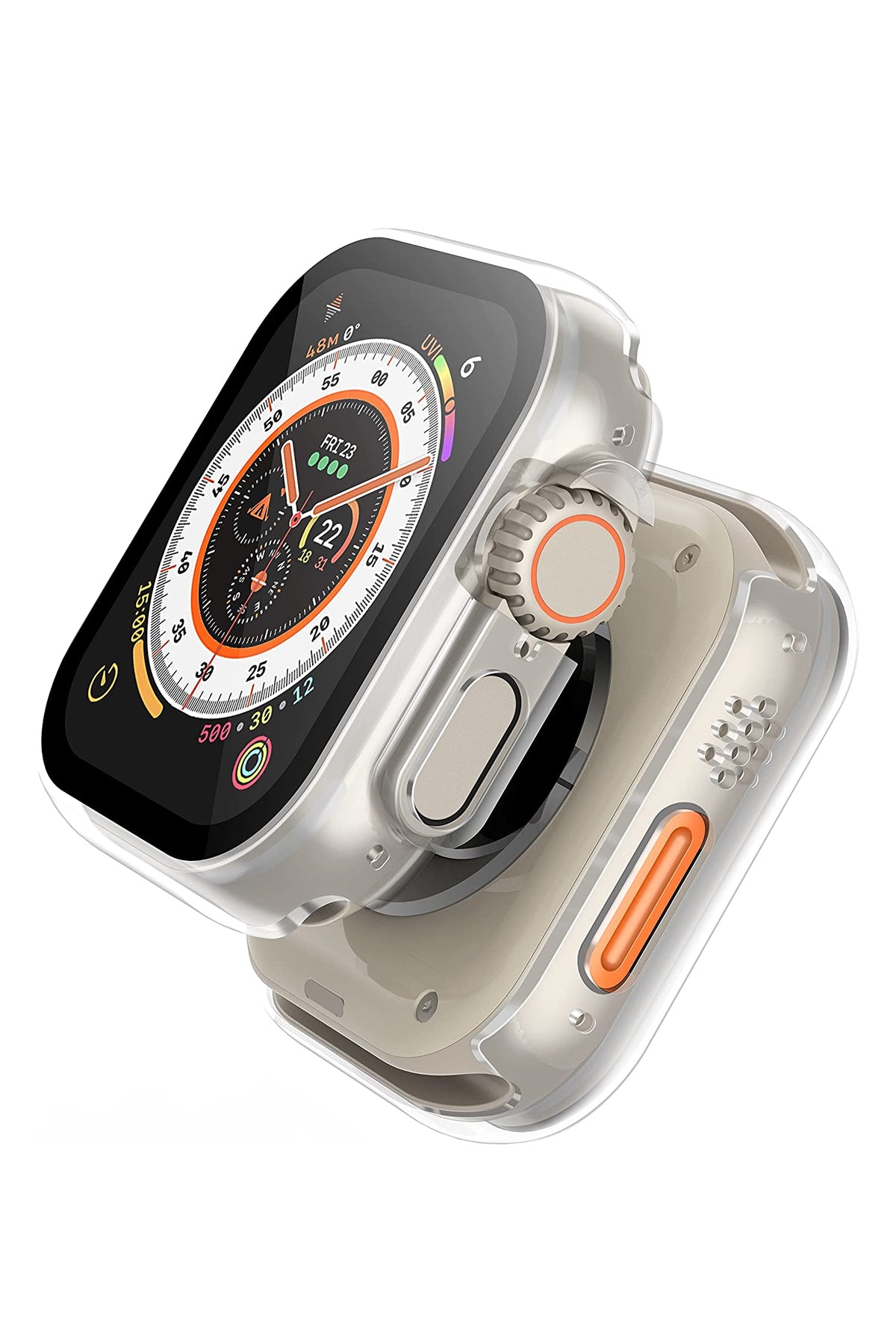 Apple Watch Ultra Uyumlu Ekran Koruyucu Kasa Şeffaf  bikordon