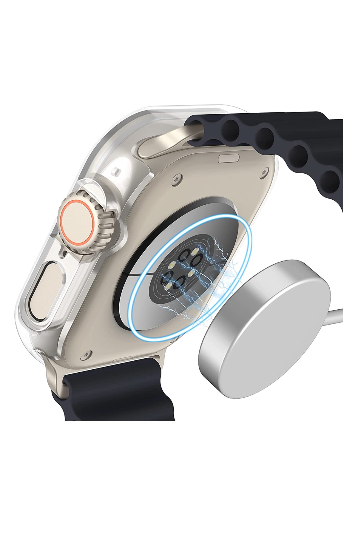 Apple Watch Ultra Uyumlu Ekran Koruyucu Kasa Şeffaf  bikordon