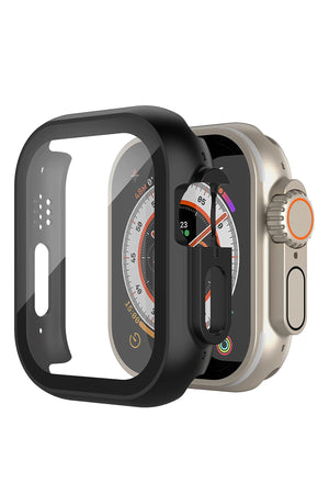 Apple Watch Ultra Uyumlu Ekran Koruyucu Kasa Siyah 49mm bikordon