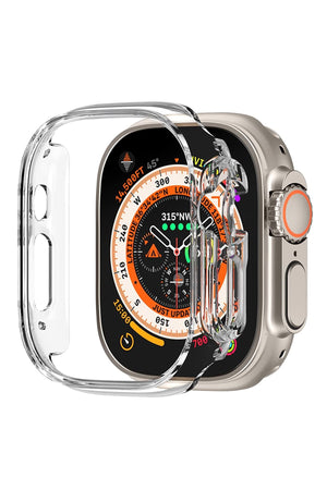 Apple Watch Ultra Uyumlu Kasa Koruyucu Şeffaf Bumper 49mm bikordon