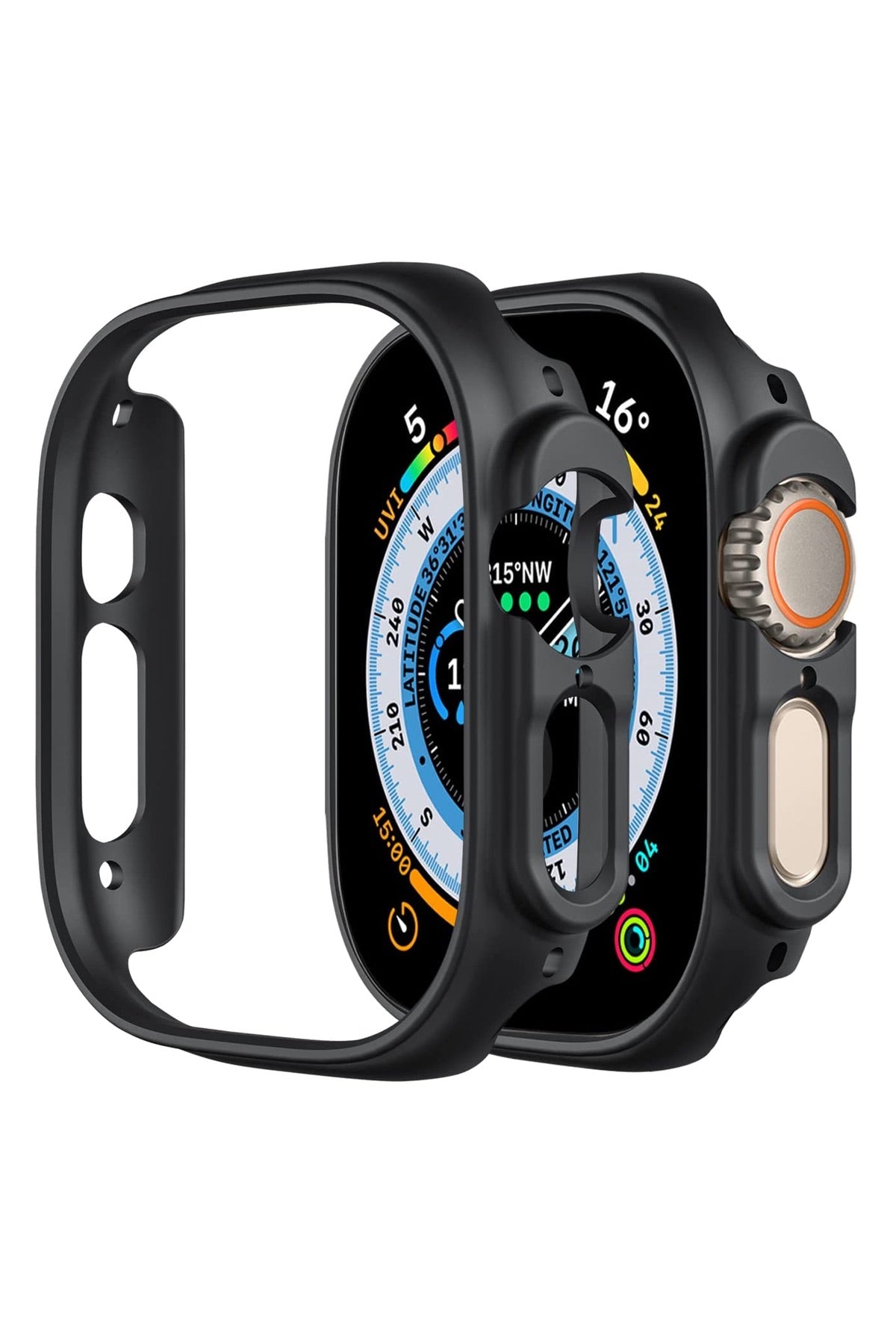 Apple Watch Ultra Compatible Case Protector Black Bumper 